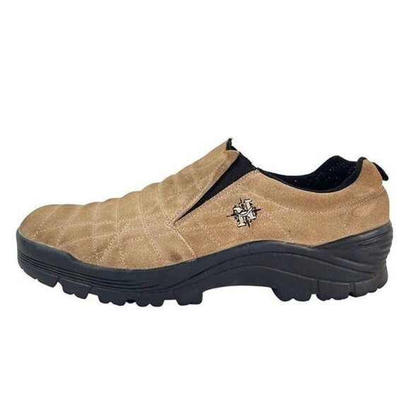 NEVADOS MENS HIKING SUEDE LEATHER BEIGE LOAFER SLIP-ON OUTDOOR SHOES SIZE 11 - Picture 1 of 10